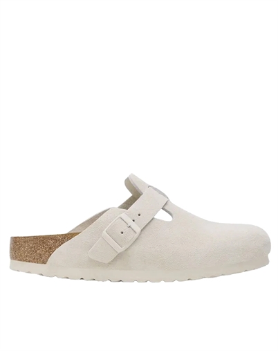 Boston Suede Leather Sandal - Antique White - Birkenstock